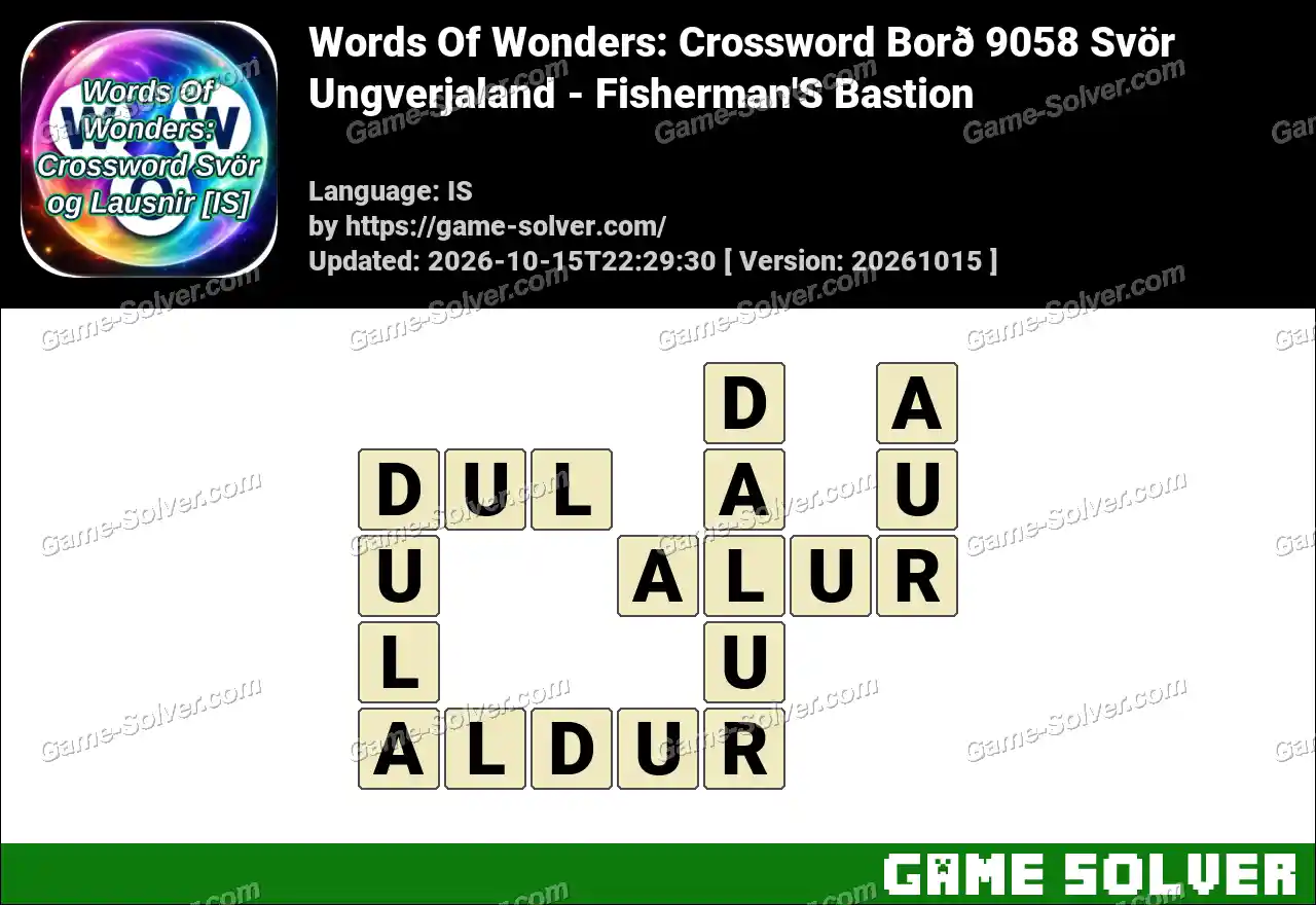 Words Of Wonders: Crossword Borð 9058 Svör – Ungverjaland – Fisherman’S Bastion
